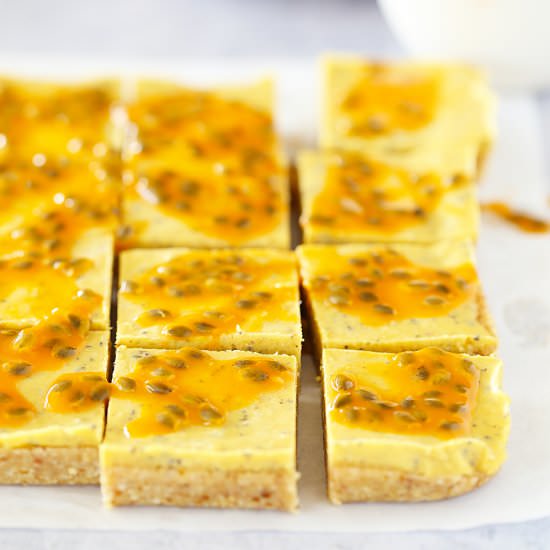 No Bake Passionfruit Slice