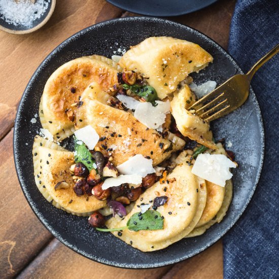 Butternut Squash Ricotta Pierogi