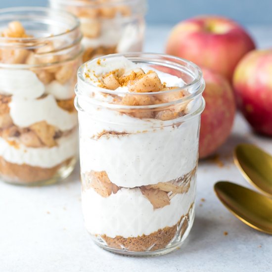 Healthy No Bake Apple Cheesecake