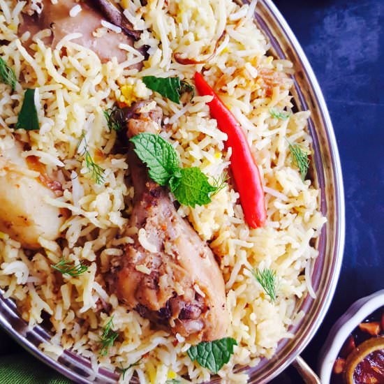 Dhaka Style Kacchi Chicken Biryani