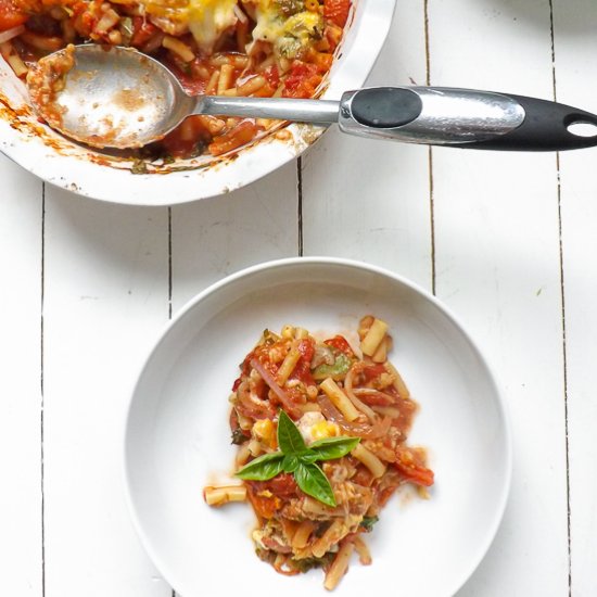 Oven Baked Tomato Cheesy Pasta