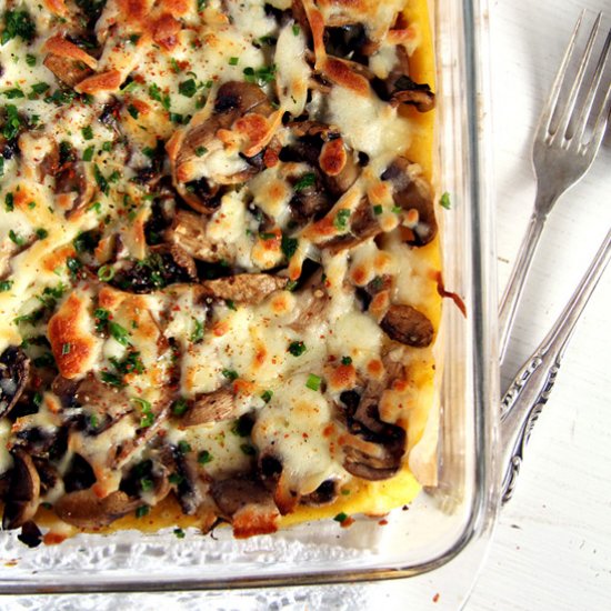 Mushroom Polenta Casserole