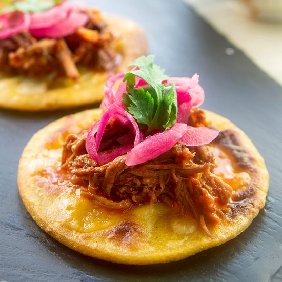 Chipotle Pulled Pork Masa Cakes