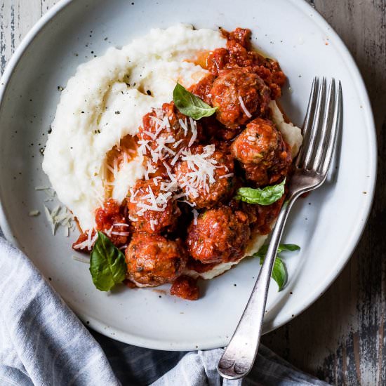 Zucchini Gouda Turkey Meatballs