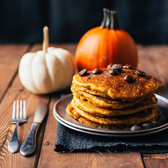 Fluffy Gluten Free Pumpkin Pancakes