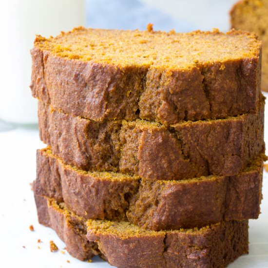 Healthy One Bowl Pumpkin Bread