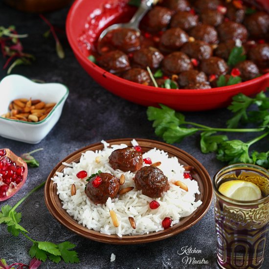 Meatballs in Pomegranate Sauce