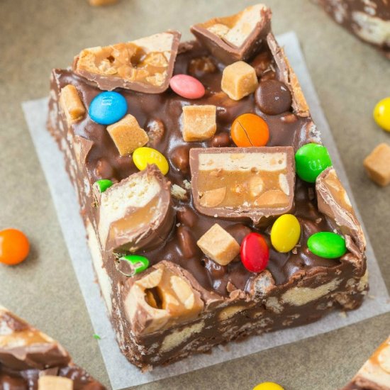 Leftover Candy Crunch Bars