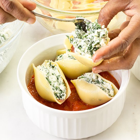 Making Stuffed Pasta Shells For One