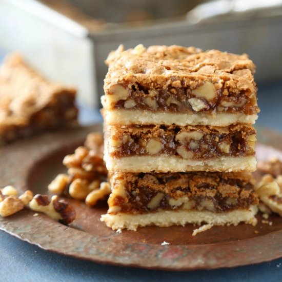 Walnut Shortbread Bars