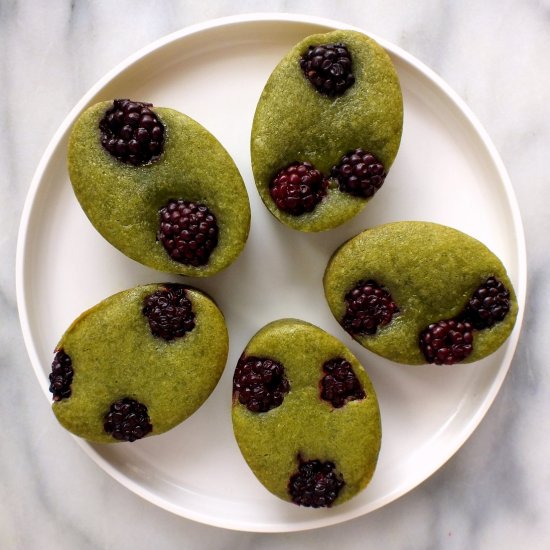 Matcha Blackberry Friands