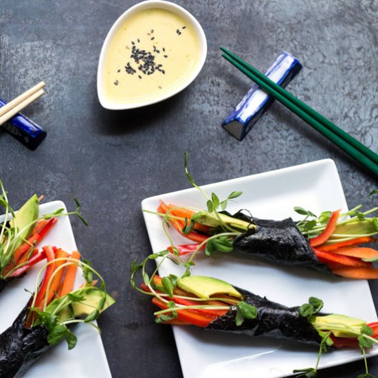 Raw Vegetable Nori Wraps