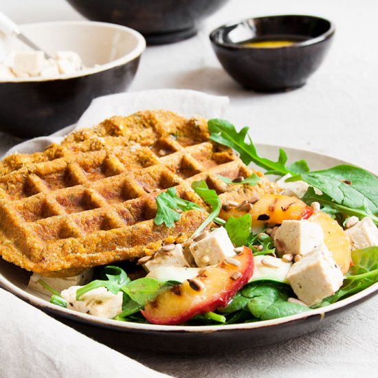 Sweet Potato Falafel Waffles