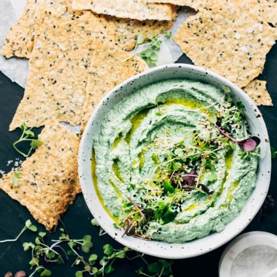 Spinach and Feta Dip with Lavosh