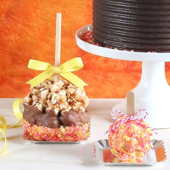 Chocolate Caramel Popcorn Balls