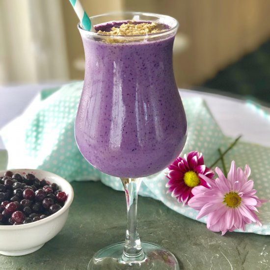 Blueberry Peanutty Protein Smoothie