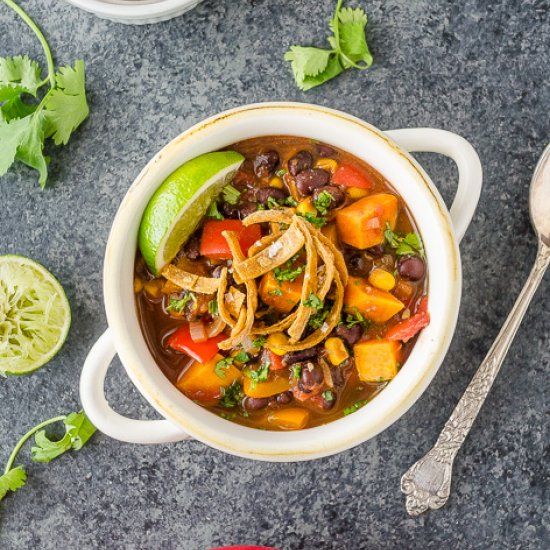 Sweet Potato Black Bean Soup