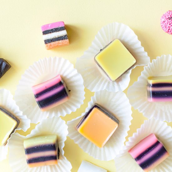 Licorice Allsorts Gelatin Squares