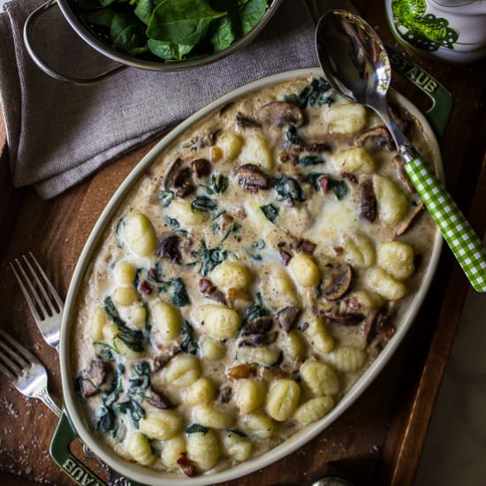 Mushroom Florentine Gnocchi