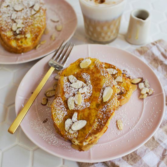 Pumpkin and Almond French Toast