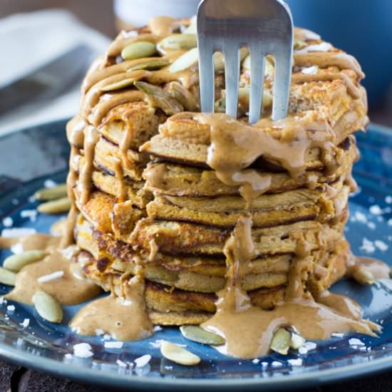 Pumpkin Coconut Flour Pancakes