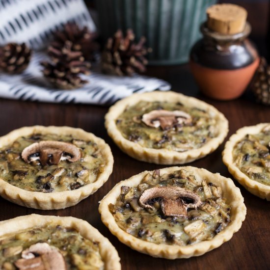 Mini Mushroom Parmigiano Tarts