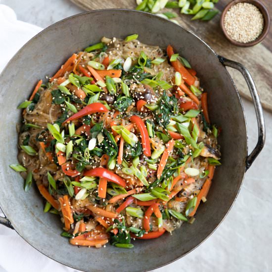 Korean Glass Noodle Stir Fry