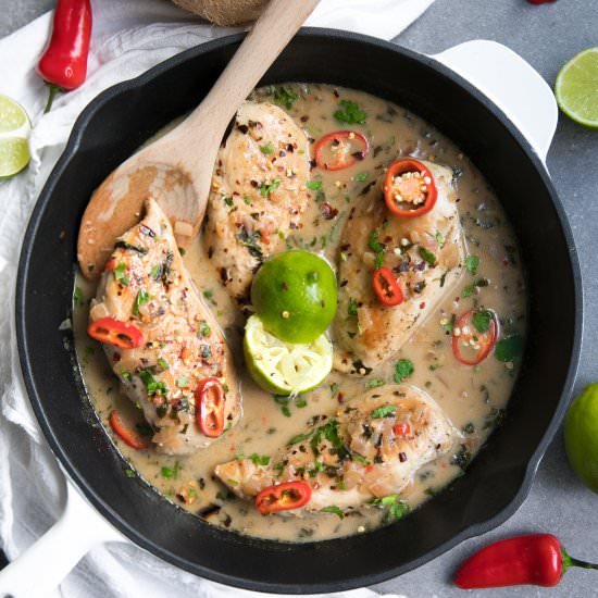 One Skillet Coconut Lime Chicken