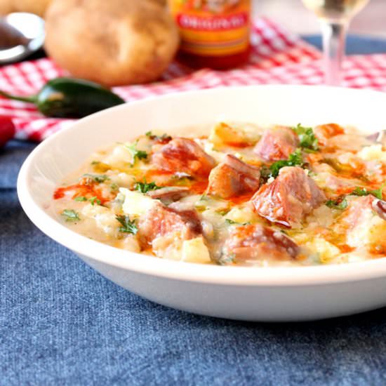 Slow Cooker Potato & Sausage Soup