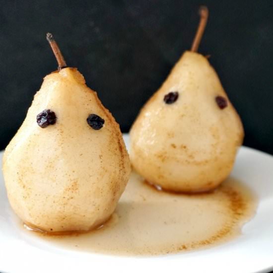 Oven-Poached Pear Ghosts