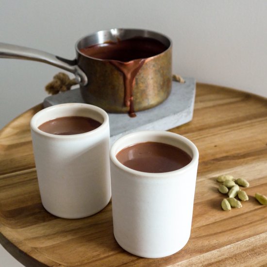 Hot Chocolate with Cardamom & Sea Salt