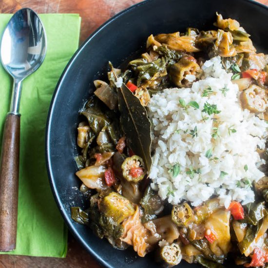 Vegan Gumbo Z’Herbs w/ Easy Roux