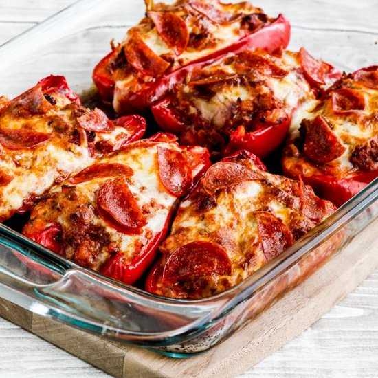 Low-Carb Pizza-Stuffed Peppers