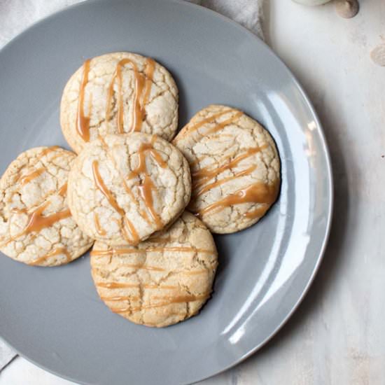 Soft + Chewy Salted Caramel Cookies