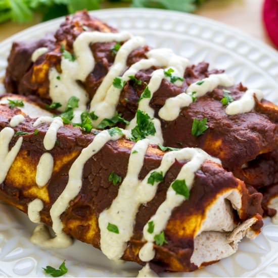 Easy Vegan Enchiladas with Cashew