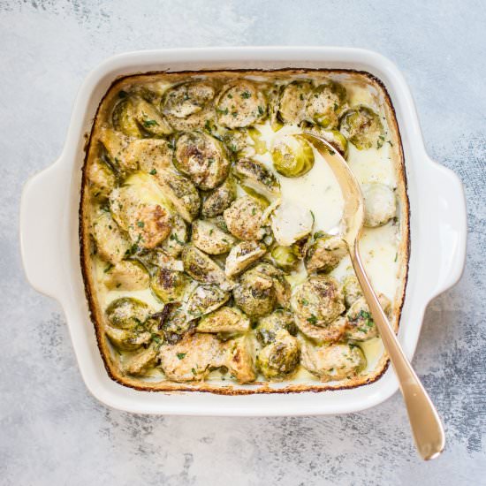 Creamy Baked Brussels Sprouts