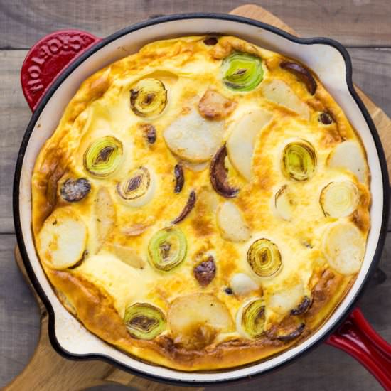 Chorizo, Potato & Leek Frittata