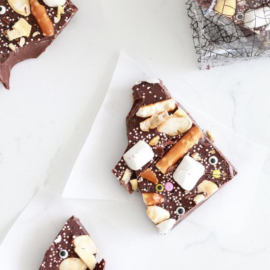 Sweet & Spooky Dark Chocolate Bark