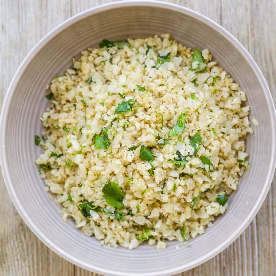 Cilantro Lime Cauliflower Rice