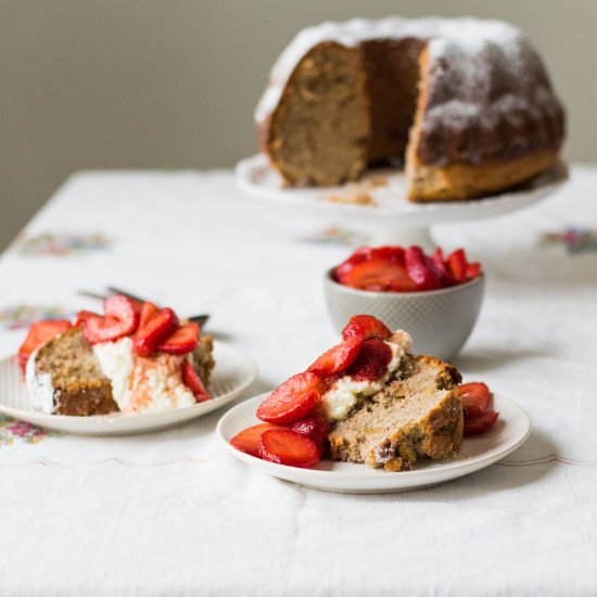 Rye Flour Cake & Balsamic Berries