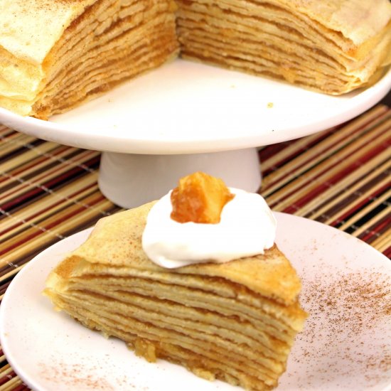 Vegan Apple Crepe Cake