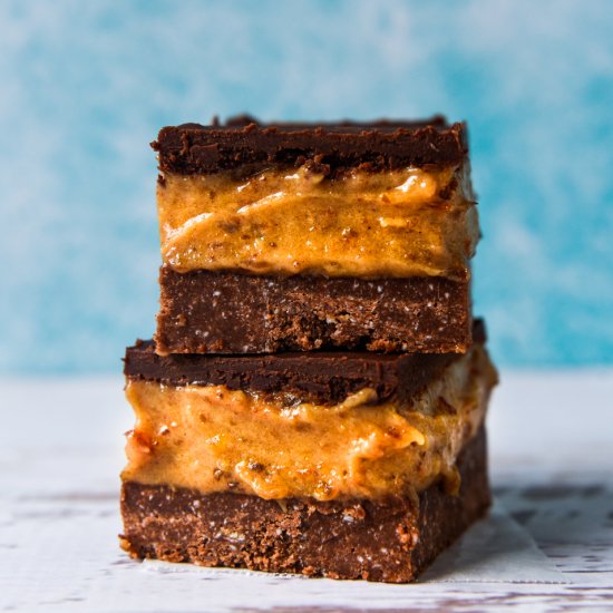 High Protein Salted Caramel Slice