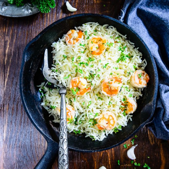 Garlic Butter Shrimp Rice