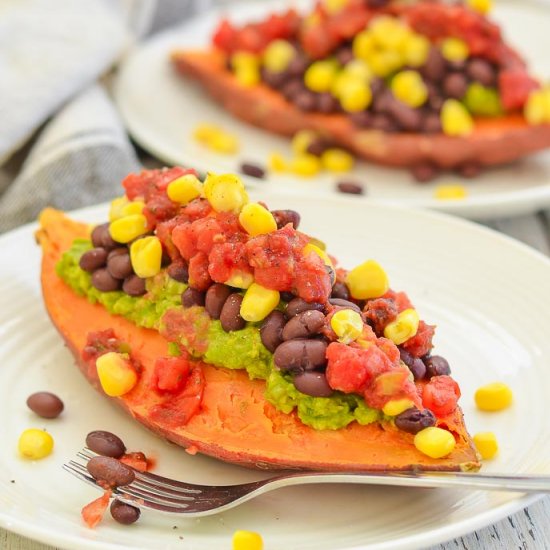 Sweet Potato Breakfast Boats