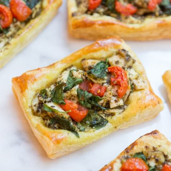 Chicken Pesto Tarts