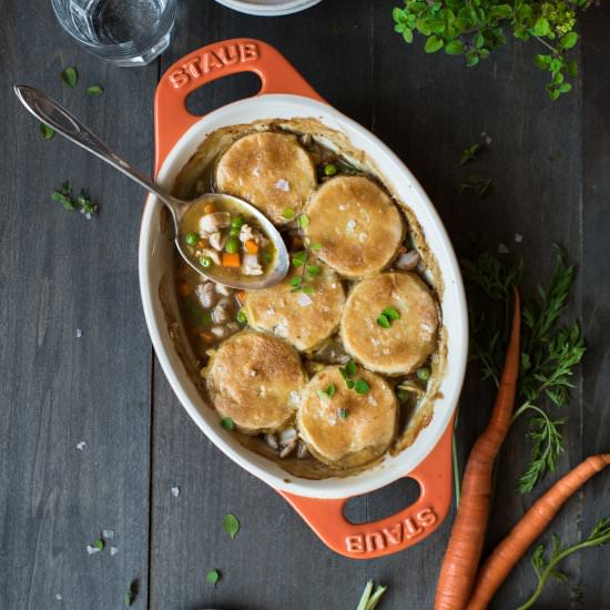 Chicken Stew + Almond Biscuits