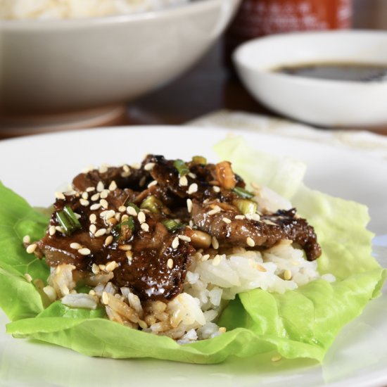 Korean Beef Lettuce Wraps