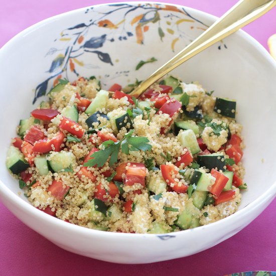 Amazing Quinoa Goat Cheese Salad