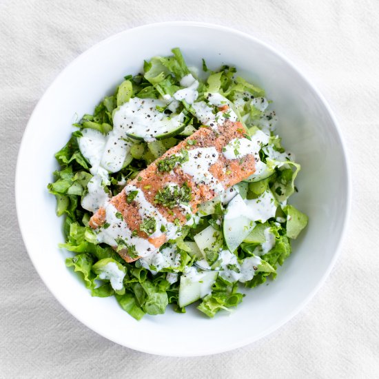 Salmon Salad & Citrus Dressing