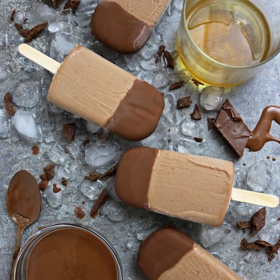 Chocolate Bourbon Popsicles